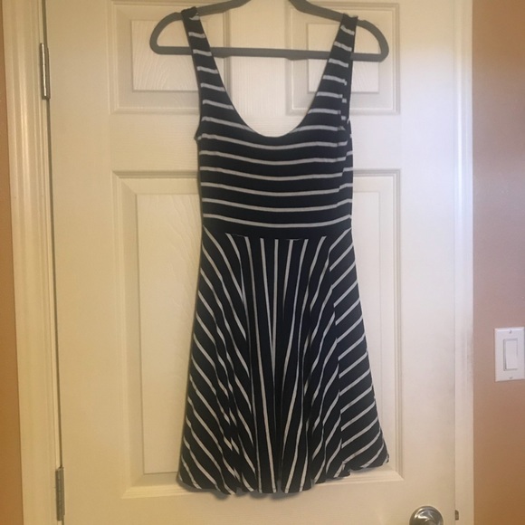 Black and white striped dress - Picture 1 of 2